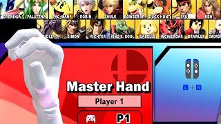 Super Smash Bros Ultimate Play As Master Hand  Boss Character  World Of Light Gameplay [upl. by Henriques]