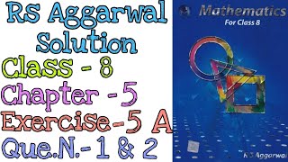 Playing with Numbers  Class 8 Exercise 5A Question 1 amp 2 Rs Aggarwal  Md Sir [upl. by Araeic441]