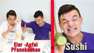 Tourette kocht  Apfel Eierpfannkuchen amp Sushi [upl. by Dunson]