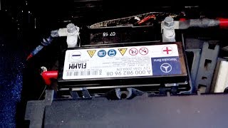 How to replace an Auxiliary battery in the Mercedes CLA250 GLA250 [upl. by Akiehsat673]