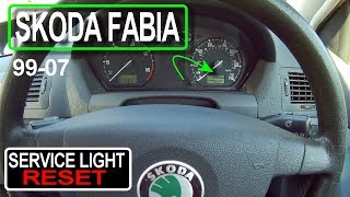 Skoda Fabia SERVICE LIGHT RESET Oil and Insp 9907 [upl. by Leahci]