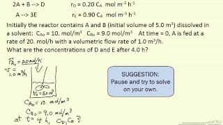 Isothermal Semibatch Reactor with Multiple Reactions [upl. by Blaise]