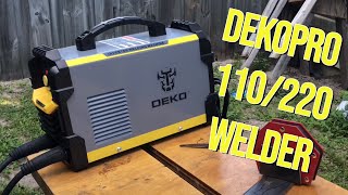 First Time Welding Deko Pro 110220 Welder Review [upl. by Otiragram]