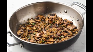 Sautéed Mushrooms and Onions Easy Side Dish [upl. by Aro]