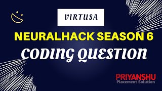 Virtusa Neuralhack season 6 Coding Questions  virtusa neural hack online assessment test  Virtusa [upl. by Noman]