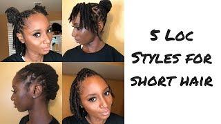 How To Five Loc Styles for Short Hair  MRSBREAUXBODY [upl. by Pease634]