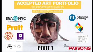 ACCEPTED ART PORTFOLIO examples SELF PORTRAITS Part 1 [upl. by Slack]