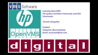 OpenVMS Basic DCL Commands amp File System [upl. by Searcy]