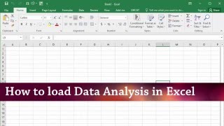 How to install Data Analysis Addin in Excel Windows [upl. by Dorthea]