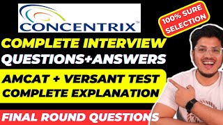 Concentrix Interview Questions amp Answers 2023  Concentrix Amcat  Versant Test Complete details [upl. by Kim]