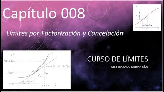 Límites por Factorización y Cancelación Curso de Límites Cap 008 [upl. by Keldah]