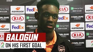 Folarin Balogun on scoring his first Arsenal goal in 37 seconds [upl. by Pederson51]