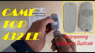 How to Programming CAME 432 EE  How to duplicate a CAME transmitter  Top 432 EE [upl. by Ecinnaj]