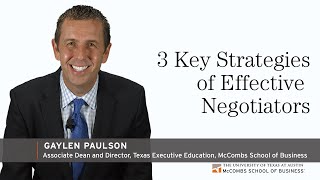 3 Key Strategies of Effective Negotiators [upl. by Pell]