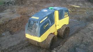 BOMAG BMP 8500 SOIL COMPACTOR In Difficult Conditions [upl. by Crosley]