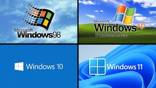 Windows 98 vs Windows XP vs Windows 10 vs Windows 11 [upl. by Eey480]