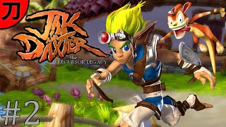 Jak and Daxter The Precursor Legacy 100 Walkthrough  Part 2  Sandover Village [upl. by Nairehs]