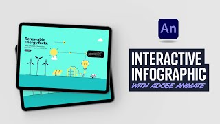 Learn how to create an interactive infographic using Adobe Animate [upl. by Rumney]