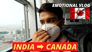 India 🇮🇳 to Canada 🇨🇦 Vlog  Indirect Route  International Students  Canada Vlog  Part 1 [upl. by Nillek971]