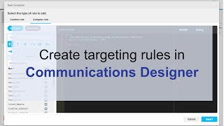 Create targeting rules in Communications Designer  OpenText Exstream [upl. by Ohnuj]