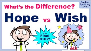 HOPE vs WISH  What is the DIFFERENCE  Useful English with many examples and a lot of practice [upl. by Vaish]