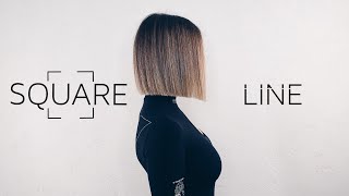 BOB HAIRCUT how to cut box bob quick with square line  NIKITOCHKIN [upl. by Yenrab]