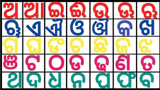 ବର୍ଣ୍ଣ ବୋଧ  Odia Barnabodha  Odia BarnaMala  Odia Alphabets [upl. by Spenser]