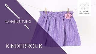 Dirndlrock Kinder nähen  Im Partnerlook mit der Mama quotKinderrock FLOWERYquot [upl. by Laenej]