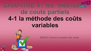 la méthode des coûts variables [upl. by Pacorro]