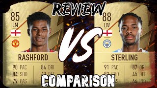 RAHEEM STERLING 88 VS MARCUS RASHFORD 85  FIFA 22 PLAYER REVIEW  FIFA 22 ULTIMATE TEAM [upl. by Arhas]