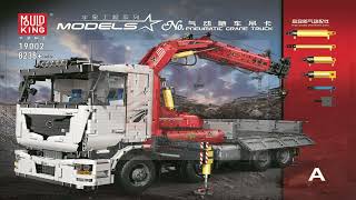 Mould King instructions  Mould King Construction  19002  RC Pneumatic Crane Truck [upl. by Llenhoj]