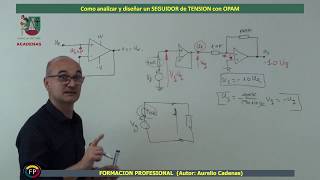 Seguidor de tensión con OPAMP Adaptador de impedancias Clase 63 [upl. by Nnaeirual]