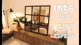 DIY ESPEJO INDUSTRIAL  TENDENCIA  IKEA HACK [upl. by Sinnel669]