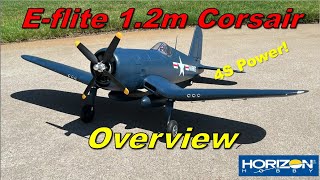 Eflite 12m F4U4 Corsair BNF Basic Overview [upl. by Nadabb392]