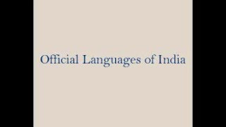 Official Languages of India [upl. by Ahsit]