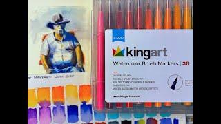 KingArt Watercolor Brush Markers [upl. by Camala36]