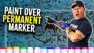 How To Paint Over Permanent Markers Blocking Permanent Markers [upl. by Donnamarie]