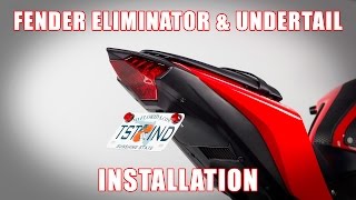 Part 1 How to install Fender Eliminator and Undertail on 2015 Yamaha YZFR3 by TST Industries [upl. by Huey]