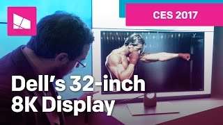 Dells Ultrasharp 32inch 8K Display UP3218K from CES 2017 [upl. by Mide]