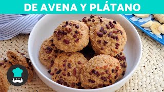 GALLETAS de AVENA y PLÁTANO Saludables y FÁCILES de Preparar 🍌🍪  Sin Azúcar y Sin Harina [upl. by Kavanaugh162]