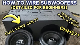 how to wire subwoofers in a box  DETAILED FOR BEGINNERS [upl. by Belamy]