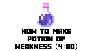 Minecraft How to Make Potion of Weakness400 [upl. by Samira731]