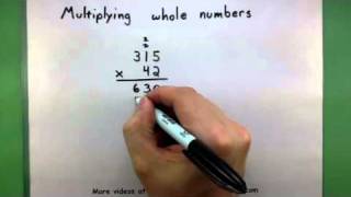 Basic Math  Multiplying whole numbers [upl. by Dnilazor]