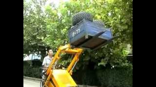 HYSOON HY380 MINI SKID STEER LOADER WITH PALLET FORKS [upl. by Thomasine]