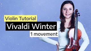 Vivaldi Winter 1 Movement Violin Tutorial [upl. by Flam98]