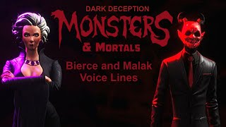 Bierce and Malak  Voice Lines  Dark Deception Monsters amp Mortals [upl. by Warde]