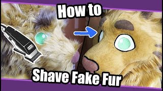 Tutorial 77 Shaving Fake Fur on Fursuits [upl. by Doownelg736]