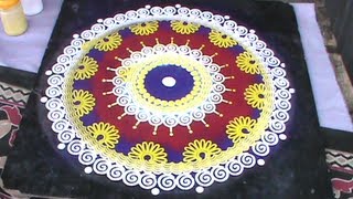 Rangoli Designs using Stencil [upl. by Thanh]