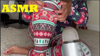 ASMR  AGGRESSIVE LEGGINGS SCRATCHING  MY FEET 🤭  CHRISTMAS EDITION [upl. by Witcher]