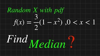 How to Find Median from Probability density function PDF  Solved Problem [upl. by Ahsot]